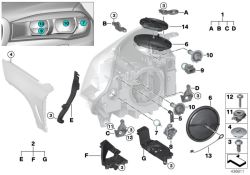 Jeu douilles de ventilation d`origine BMW  (63117381177)