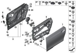 Original BMW Scharnierplatte  (51817269725)