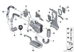 Recirculation pump for auxliliary heater 