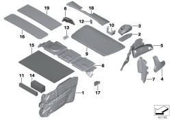 BMW d'origine Riv. fonoassorb. porta anteriore sx  (41009810879)