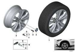 Original BMW Disc wheel, light alloy, Reflexsilber 7,5Jx18   ET:51 (36116856068)