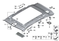 Original BMW Sonnenblende mit Label rechts oyster (51447393760)