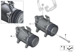 Klimakompressor mit Magnetkupplung R134A/R1234YF