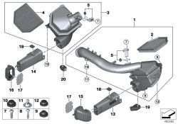 Original BMW Ansauggeräuschdämpfer links  (13717846269)