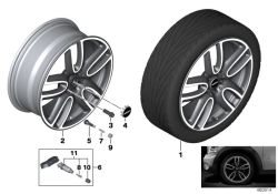 Ruota a disco LM jet black tinta unita 8Jx19 ET:47