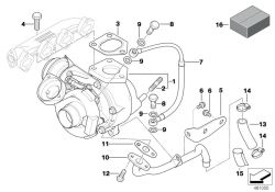 BMW original Tuberia aceite 6er E24 (11422247302) (11422247302)