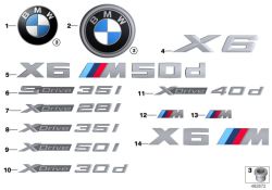 Sigle d`origine BMW X Drive 50i (51147345055)