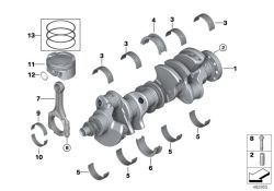 BMW original Pasador de ajuste X1 E84 (11217500307) (11217500307)