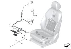 Faisceau de câbles siège confort droit, numéro 01 dans l'illustration