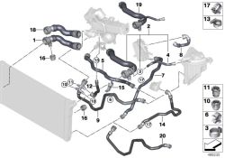 BMW d'origine Tubo refrigerante  (11537800104)