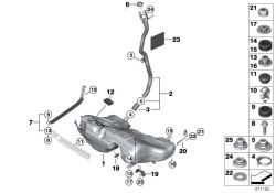 Original BMW Kraftstofftank Metall  (16117455790)