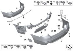 Guide inférieur central d`origine BMW  (51127184765)