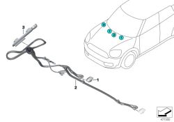 Support conduite en tuyaux flexibles d`origine BMW  (61667373183)