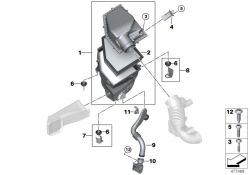 Bracket for intake noise attenuator 