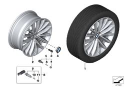 Disc wheel, light alloy, Reflexsilber 8Jx18 ET:30