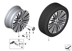 Original BMW Disk wheel, light alloy, in Orbitgrey 8Jx18     ET:30 (36116863420)
