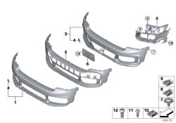 Original BMW Aufnahme Bugleuchte rechts ALL4 (51117390508)