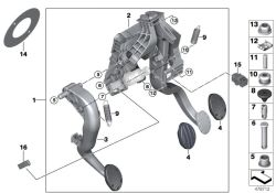 Brake pedal pin 