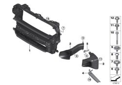 Support radiateur supplém. inf. gauche d`origine BMW  (51747325044)