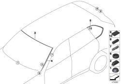 Original BMW Abstandshalter selbstklebend  (51317186167)