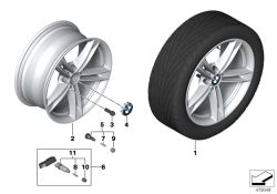 Original BMW Disc wheel, light alloy, Reflexsilber 8Jx18     ET:34 (36116877135)