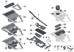 Element d`origine BMW noir (51169230127)