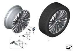 Original BMW Scheibenrad Leichtmetall Ferricgrey 8,5Jx19   ET:47 (36116877137)