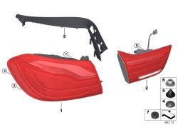 Rear light in trunk lid, right, Number 02 in the illustration
