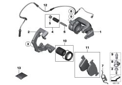 Original BMW Reparatursatz Bremsbeläge asbestfrei  (34216784135)