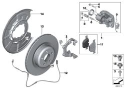 Original BMW Reparatursatz Bremsbeläge asbestfrei  (34216794879)