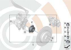 BMW original Kit reparación cojinetes ruedas tras. 7er G11 VALUE LINE (33412450667) (33412450667)