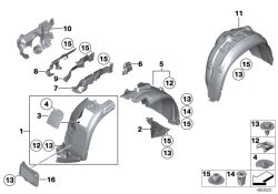 BMW d'origine Copertura per rinforzo sinistro  (51717159189)