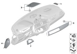 Original BMW Blende Seitenscheibendefroster links  (51459226011)