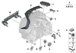 BMW original Juego de reparación faro iz. y de. X4 F26 (63117466101) (63117466101)