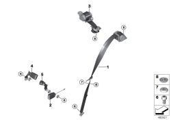 Original BMW Obergurt hinten rechts  (72117384990)