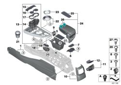 Tapis vide-poches console centrale d`origine BMW  (51169333425)