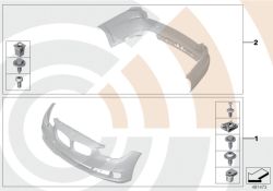 Satz Anbauteile Stossfänger hinten Value Parts