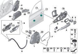 Original BMW Blende Türöffner innen rechts oyster (51417278456)