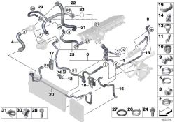 Tuyau de refroidissement d`origine BMW  (17127580965)