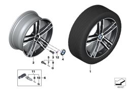 Original BMW Scheibenrad Leichtmetall jet SCHWARZ uni 7,5Jx18   ET:45 (36118074185)