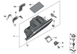 Original BMW Noise insulation for glove compartment  (51456995357)