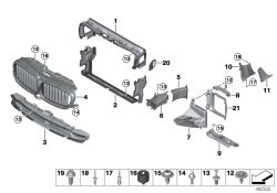 BMW original Trampillas de aire arriba X1 E84 NIVI (51137497206) (51137497206)