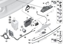 Cable a tirette d`origine BMW  (51247249683)