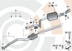 Original BMW Endrohrblende schwarzchrom  (18308518966)