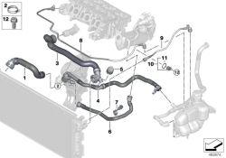 BMW original Tubería depósito compensación radiadorMini Paceman R61 (17128580480) (17128580480)