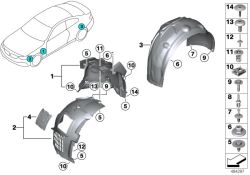 Copertura passaruota parte ant. ant. sx M (51718079567)