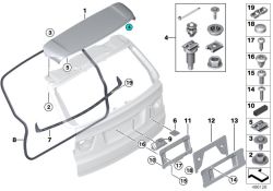 Original BMW Clip GRAU (51717006757)