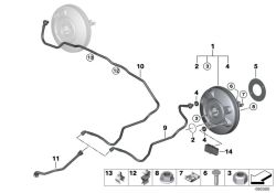 Original BMW Clip Leitung  2er,  X1 (11668609373)