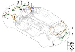 Rep. wiring harness washer fluid sector 