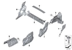 Materiau anti-bruit porte arriere gauche d`origine BMW  (51487492041)